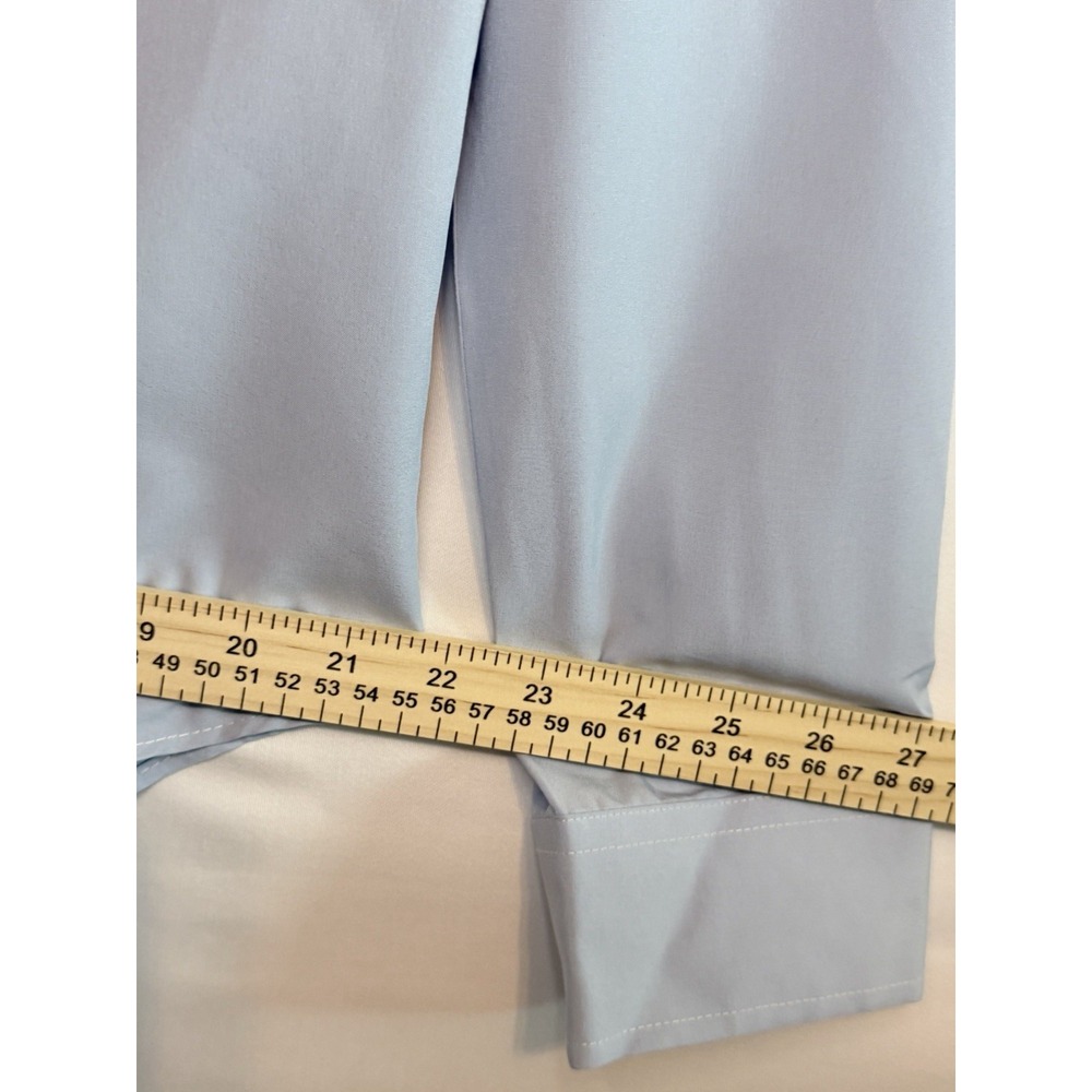 Manfinity Shirt Mens Mens Blue Long Sleeve Button Front Stretch Dress Casual - Picture 6 of 12